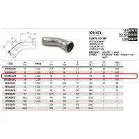 Curva 45° MF ø22 Inox 316L a pressare 181022451C