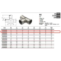 Tee femmina ø18 Inox 316L a pressare 182018000