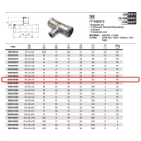 Tee ridotto ø35 x 22 x 35 Inox 316L a pressare 192035022