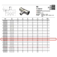 Tee ridotto ø42 x 35 x 42 Inox 316L a pressare 192042035