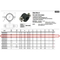 Collare con gomma ø22 (1/2") inox 304 156102304G