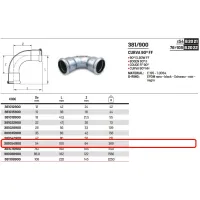 Curva 90° FF ø54 a pressare 381054900