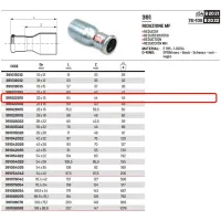 Riduzione MF ø22 x 15 a pressare 391022015