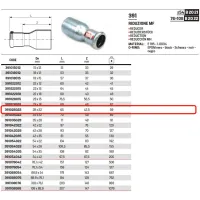 Riduzione MF ø28 x 22 a pressare 391028022