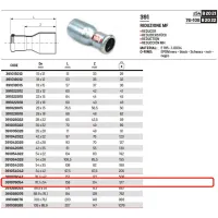 Riduzione MF ø76,1 x 54 a pressare 391076054