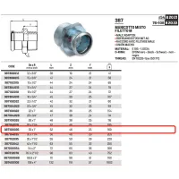 Manicotto misto MF filetto M ø35 x 1"M a pressare 387100035