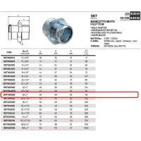 Manicotto misto MF filetto M ø28 x 1"M a pressare 387100028