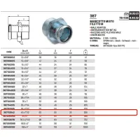 Manicotto misto MF filetto M ø42 x 1"1/2M a pressare 387112042