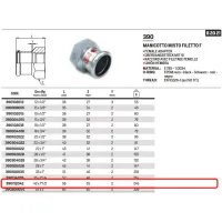 Manicotto misto FF filetto F ø42 x 1"1/2 F a pressare 390112042