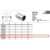 Manicotto ø76,1 a pressare 383076000