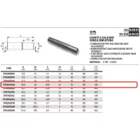 Giunto a saldare senza zincatura ø22 STEELPRES 375304022