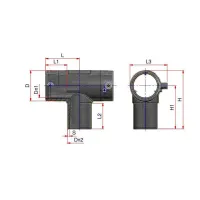 Raccordo a Tee elettrosaldabile Nupi - diametro 110 mm - in PE 12ETCE110