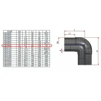 Gomito a 90° codolo lungo PE100 ø90 PN16 12EG090