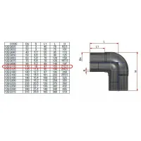 Gomito a 90° codolo lungo PE100 ø110 PN16 12EG110