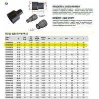 Riduzione a codolo lungo, diametro 40-25 PE100 SDR11 PFA/PN16 12ERD4025