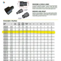 Riduzione a codolo lungo, diametro 50-32 PE100 SDR11 PFA/PN16 12ERD5032