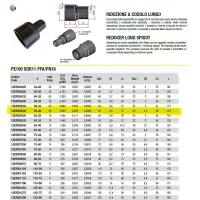 Riduzione a codolo lungo, diametro 50-40 PE100 SDR11 PFA/PN16 12ERD5040