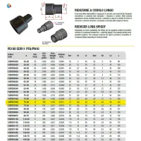 Riduzione a codolo lungo, diametro 75-50 PE100 SDR11 PFA/PN16 12ERD7550