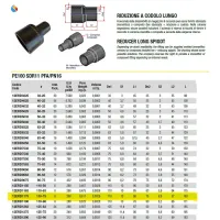 Riduzione a codolo lungo, diametro 110-75 PE100 SDR11 PFA/PN16 12ERD1175