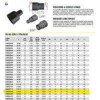 Riduzione a codolo lungo, diametro 110-90 PE100 SDR11 PFA/PN16 12ERD1190