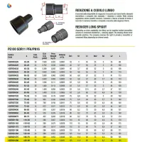 Riduzione a codolo lungo, diametro 125-90 PE100 SDR11 PFA/PN16 12ERD1290