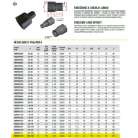 Riduzione a codolo lungo, diametro 140-125 PE100 SDR11 PFA/PN16 12ERD1412