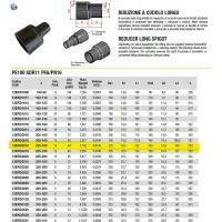 Riduzione a codolo lungo, diametro 225-160 PE100 SDR11 PFA/PN16 12ERD2216