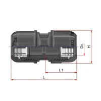 Manicotto diritto Nupi diametro 25x25 mm in PE 10KMAN25