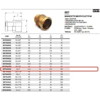 Manicotto misto filetto M ø28 x 1"M AESPRES in rame a pressare 687100028