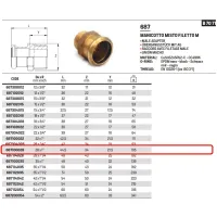 Manicotto misto filetto M ø35 x 1"M AESPRES in rame a pressare 687100035