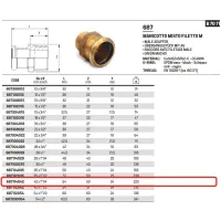 Manicotto misto filetto M ø42 x 1"1/4 M AESPRES in rame a pressare 687114042