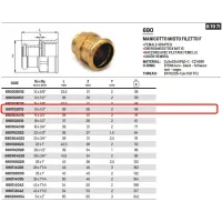 Manicotto misto filetto F ø15 x 1/2"F AESPRES in rame a pressare 690102015