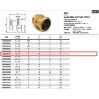 Manicotto misto filetto F ø18 x 1/2"F AESPRES in rame a pressare 690102018