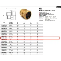 Manicotto misto filetto F ø22 x 3/4"F AESPRES in rame a pressare 690304022