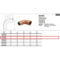 Curva 90° MF ø18 AESPRES in rame a pressare 681018901