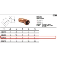 Curva 45° MF ø28 AESPRES in rame a pressare 681028451