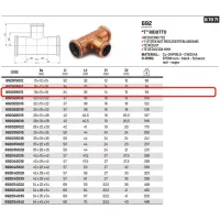 Tee ridotto femmina ø18 x 15 x18 AESPRES in rame a pressare 692018015