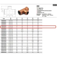 Tee ridotto femmina ø22 x 15 x 22 AESPRES in rame a pressare 692022015