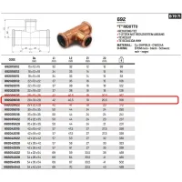 Tee ridotto femmina ø28 x 18 x 28 AESPRES in rame a pressare 692028018