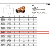 Tee ridotto femmina ø35 x 22 x 35 AESPRES in rame a pressare 692035022