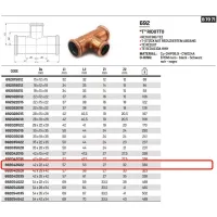 Tee ridotto femmina ø42 x 22 x 42 AESPRES in rame a pressare 692042022