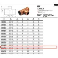 Tee ridotto femmina ø42 x 35 x 42 AESPRES in rame a pressare 692042035