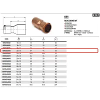 Riduzione MF ø22 x 15 AESPRES in rame a pressare 691022015