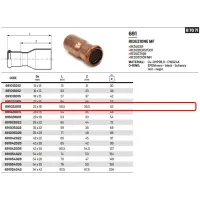 Riduzione MF ø22 x 18 AESPRES in rame a pressare 691022018