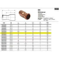 Riduzione M/F d.28x15 mm a pinzare rame 691028015