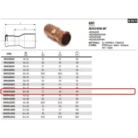 Riduzione MF ø35 x 28 AESPRES in rame a pressare 691035028