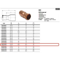 Riduzione MF ø42 x 35 AESPRES in rame a pressare 691042035