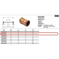 Manicotto ø15 AESPRES in rame a pressare 683015000