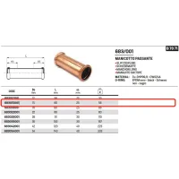 Manicotto passante FF ø15 L. 80 mm in rame a pressare 683015001