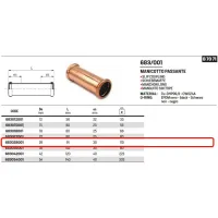 Manicotto passante FF ø28 L. 91 mm in rame a pressare 683028001